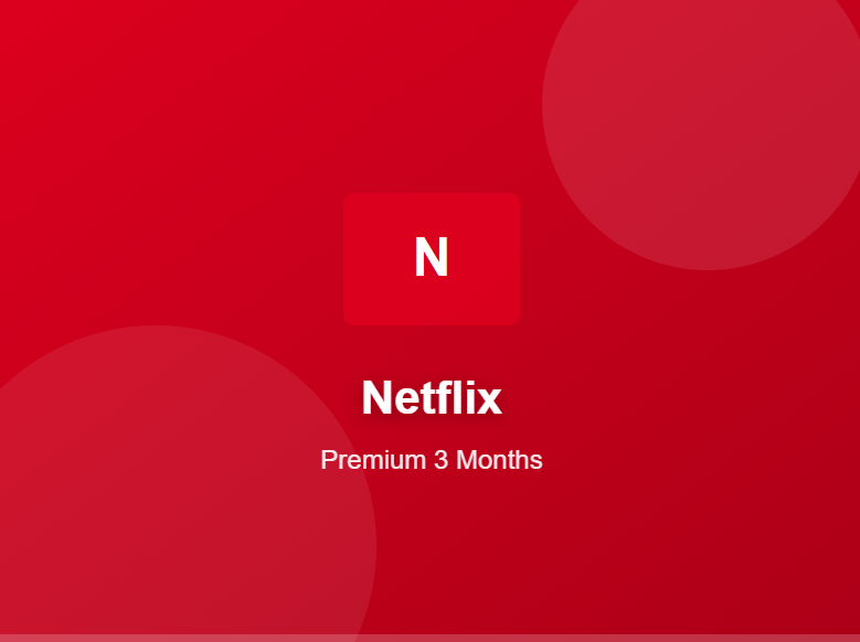 ขาย Netflix Premium Account ดูได้ 3 เดือน 4 อุปกรณ์