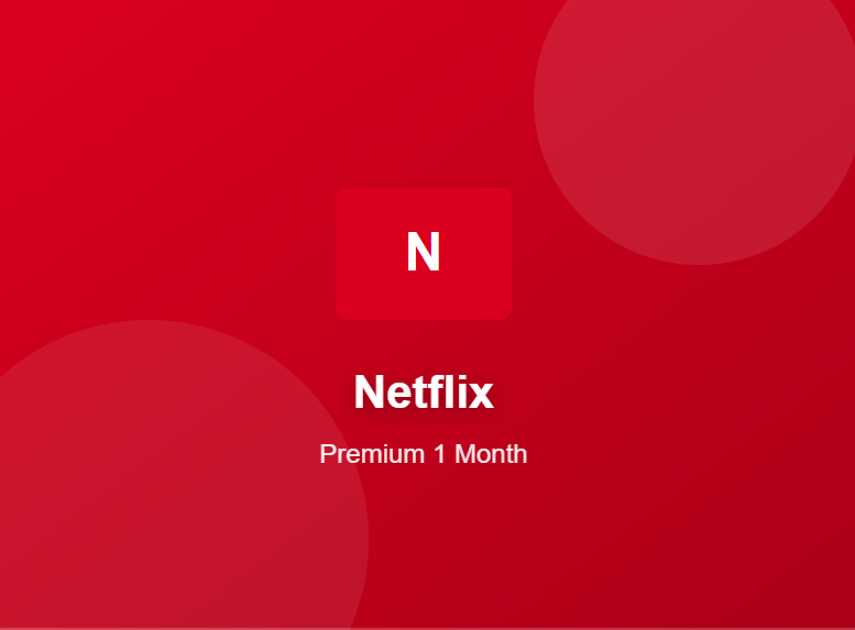 ขาย Netflix Premium Account ดูได้ 1 เดือน 1 อุปกรณ์